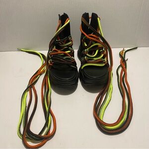 Stylish Black and Orange Women's Boots